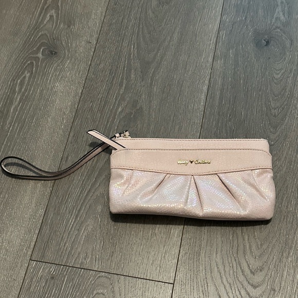 Juicy Couture Pink Iridescent Wristlet - Picture 1 of 6